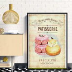 vintage pastry poster