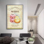 vintage pastry poster