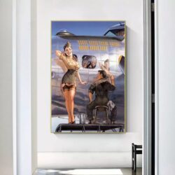pin up aviation poster