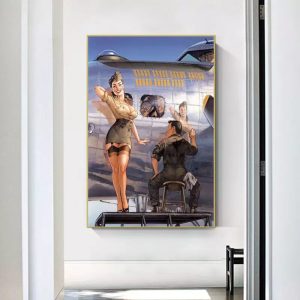 pin up aviation poster