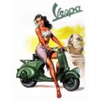 pin up vespa poster