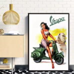 pin up vespa poster