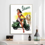 pin up vespa poster