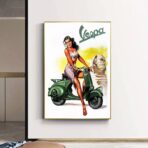 pin up vespa poster
