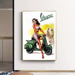 pin up vespa poster