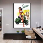 pin up vespa poster