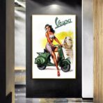 pin up vespa poster
