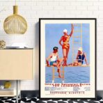 vintage swimming pool poster
