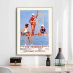 vintage swimming pool poster