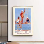 vintage swimming pool poster