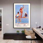 vintage swimming pool poster
