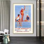 vintage swimming pool poster