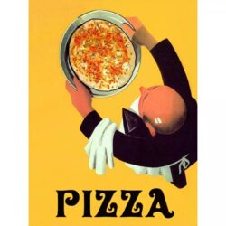vintage pizza poster