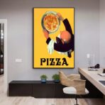 vintage pizza poster