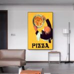 vintage pizza poster