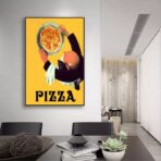 vintage pizza poster
