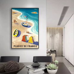 vintage beach poster