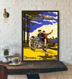 vintage motorcycle advertising poster