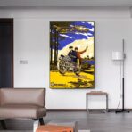 vintage motorcycle advertising poster