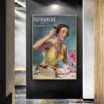 vintage woman advertising poster