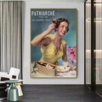 vintage woman advertising poster