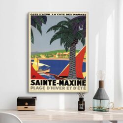 retro poster saint maxime