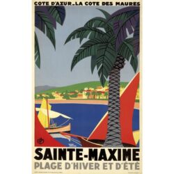 retro poster saint maxime