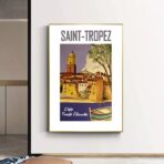 poster saint tropez vintage