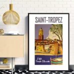 poster saint tropez vintage