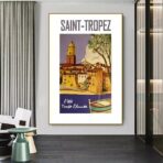poster saint tropez vintage