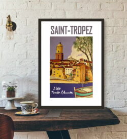 poster saint tropez vintage