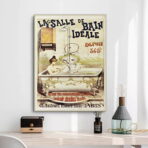 vintage bathroom poster