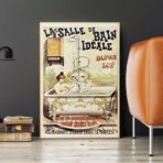 vintage bathroom poster