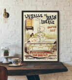 vintage bathroom poster