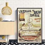 vintage bathroom poster