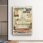 vintage bathroom poster