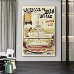vintage bathroom poster