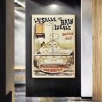vintage bathroom poster
