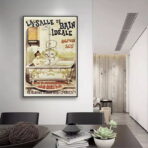 vintage bathroom poster
