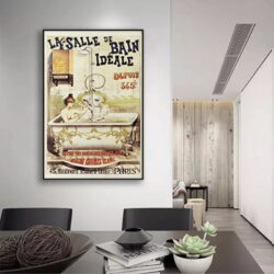 vintage bathroom poster