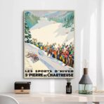 vintage poster br winter sports saint pierre de chartreuse