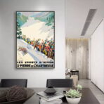 vintage poster br winter sports saint pierre de chartreuse