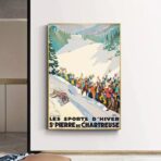 vintage poster br winter sports saint pierre de chartreuse