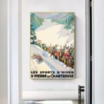 vintage poster br winter sports saint pierre de chartreuse