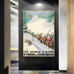 vintage poster br winter sports saint pierre de chartreuse