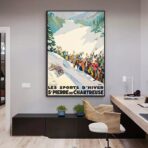vintage poster br winter sports saint pierre de chartreuse