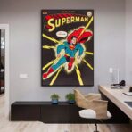 vintage super hero poster