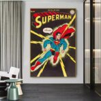 vintage super hero poster