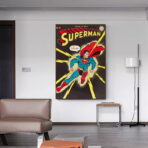 vintage super hero poster