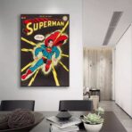 vintage super hero poster